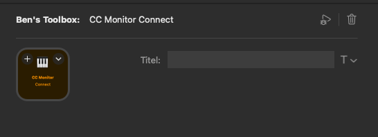 Stream Deck CC Monitor Connect Button im nicht verbundenen Zustand